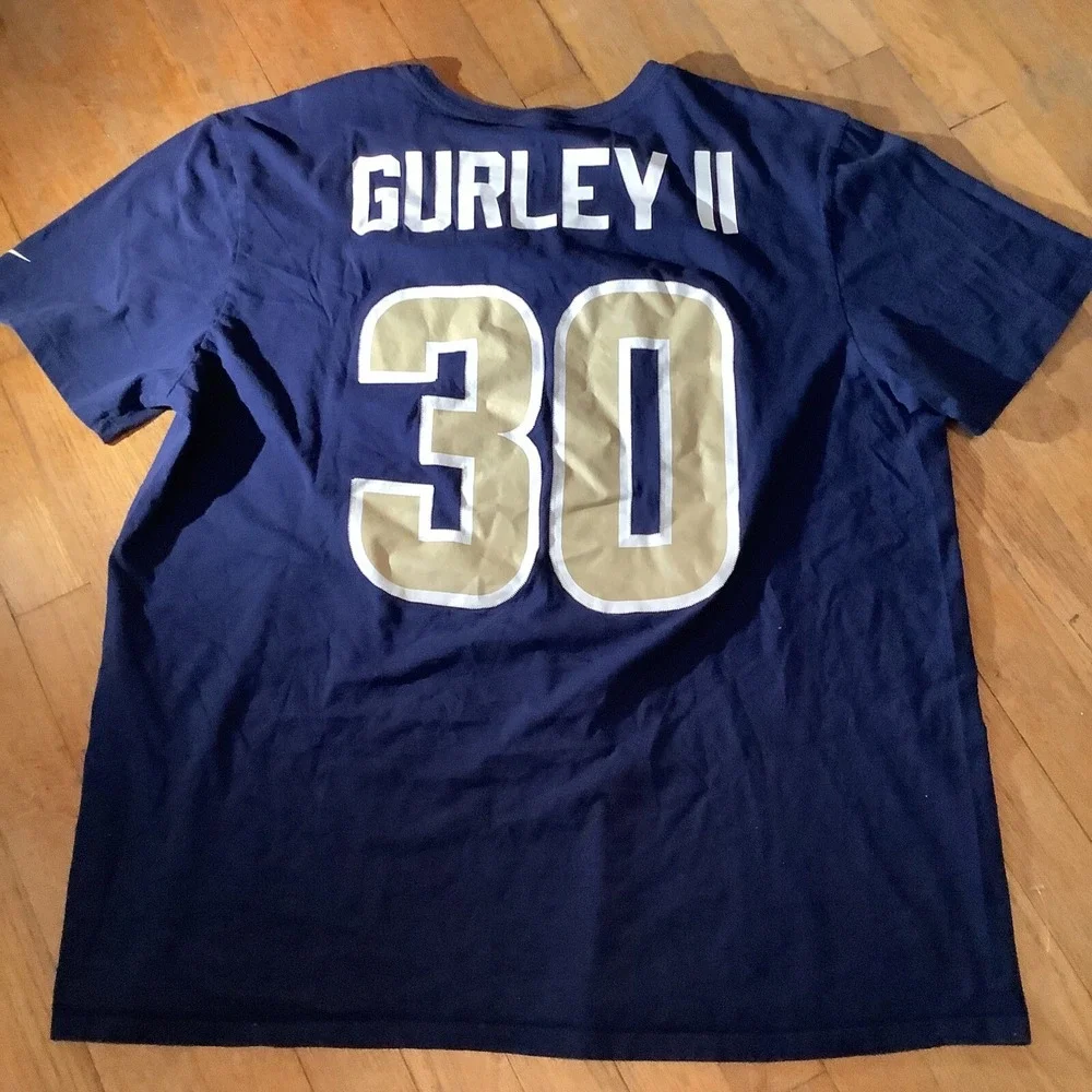 TODD GURLEY Los Angeles RAMS 30 Football NIKE‎ Jersey Style XXL Shirt NFL Blue